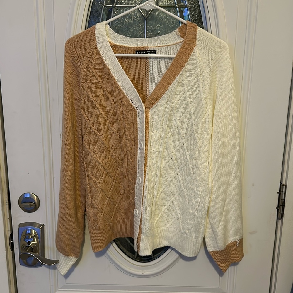 SHEIN Split Color Sweater